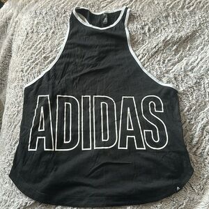 Adidas black muscle vest size Medium 12-14 good condition hardly worn